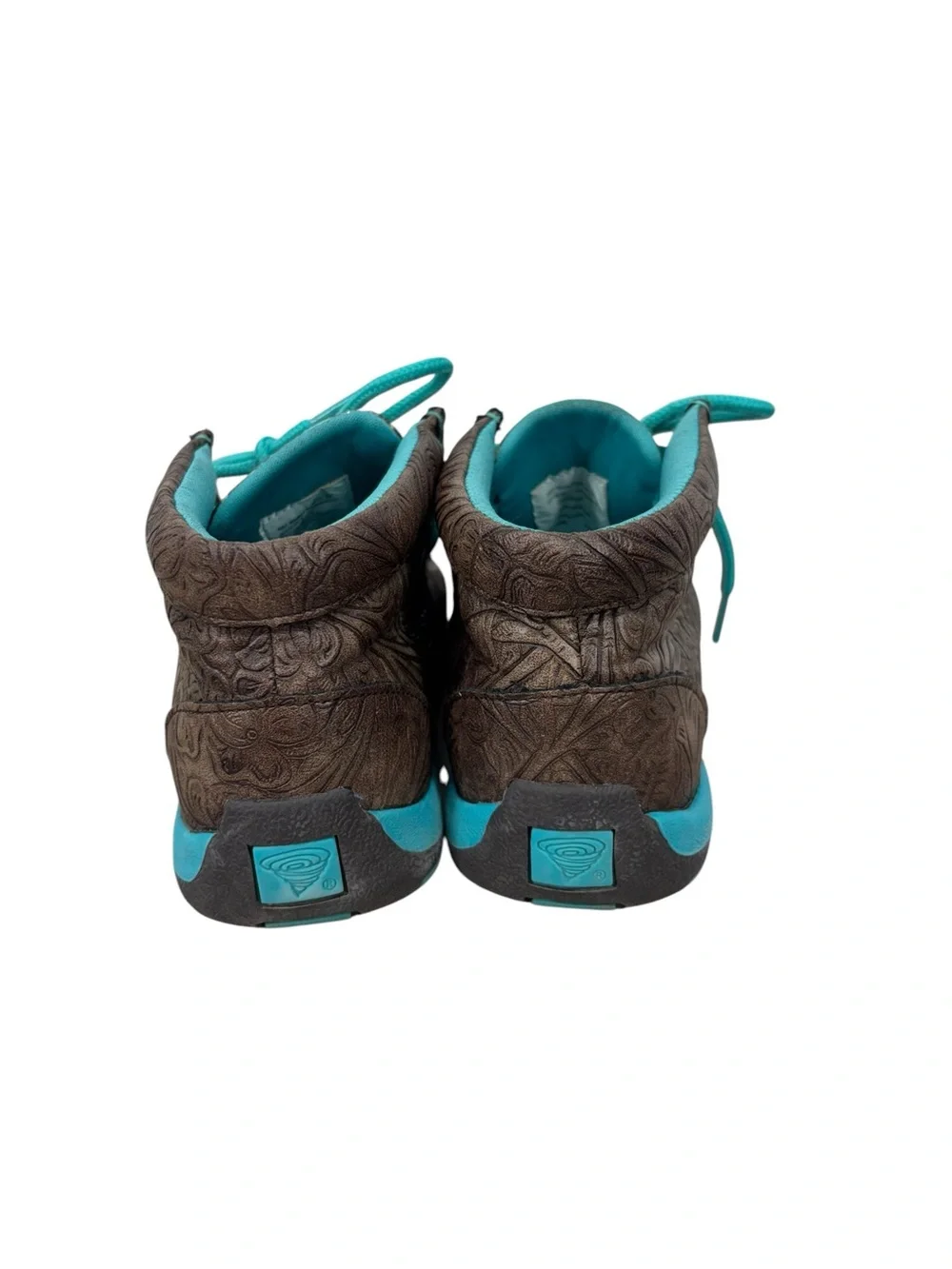 Twister Kids Leopard Print Tooled Leather Driving Mocs Shoes Size 10